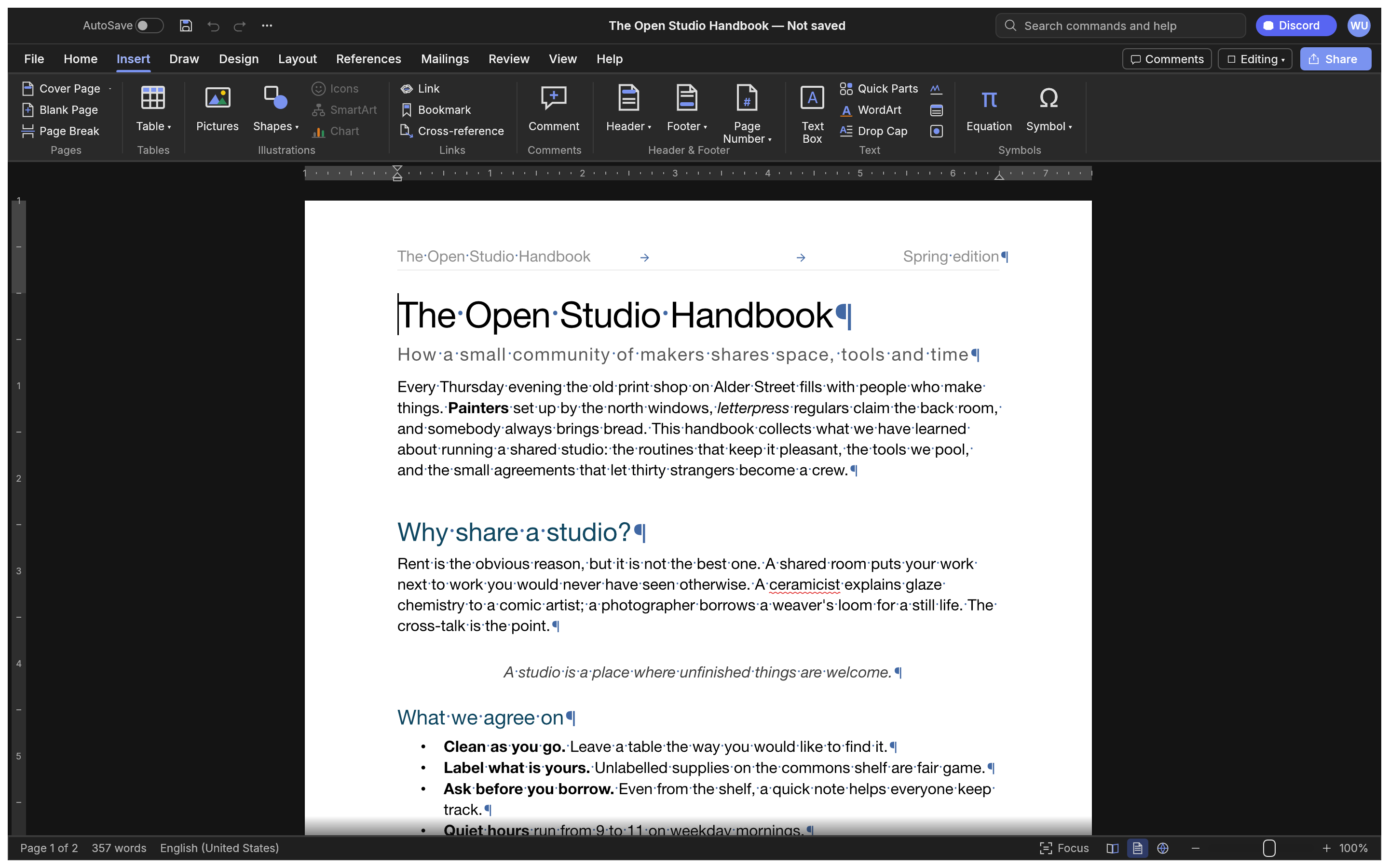 WordCraft practical writing workflows interface